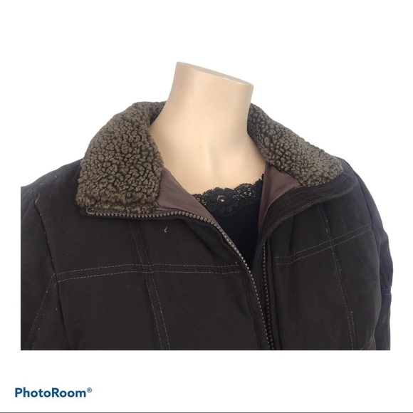 LL Bean Brown Long Goose Down Puffer Jacket Coat - Picture 3 of 11